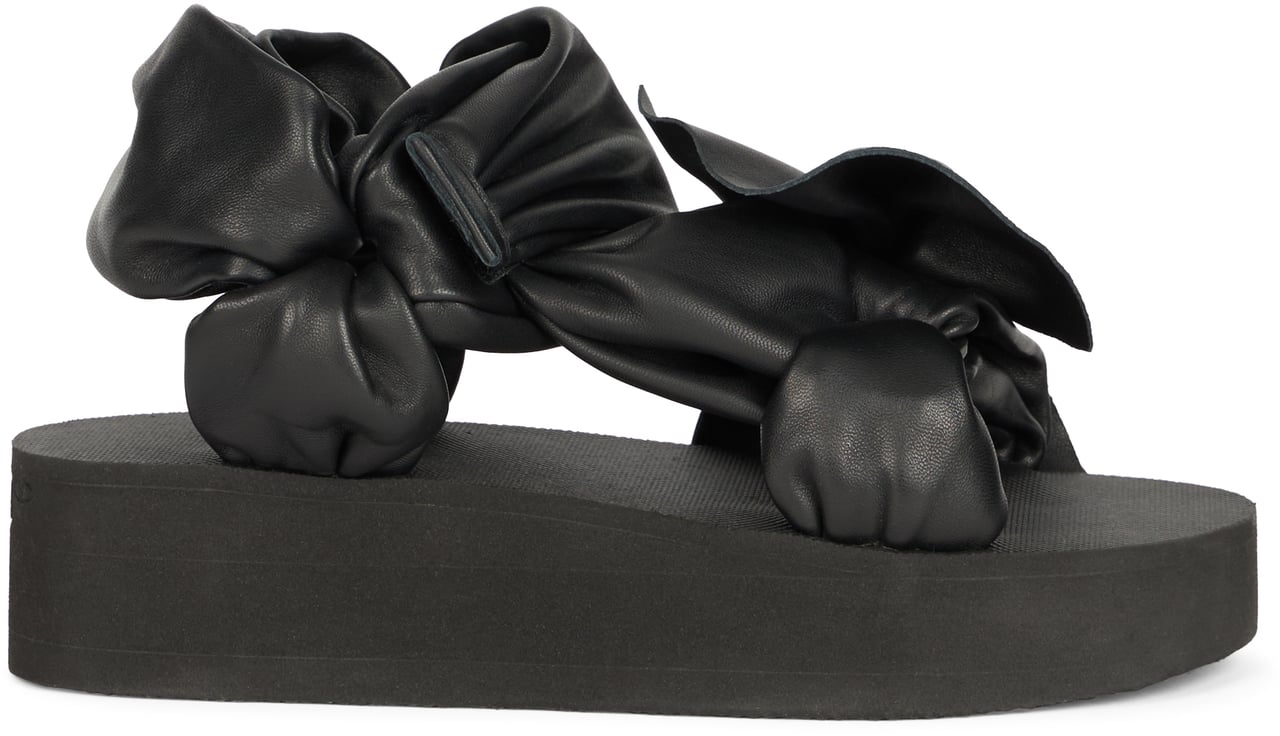 Valentino Bow detail sandals Zwart