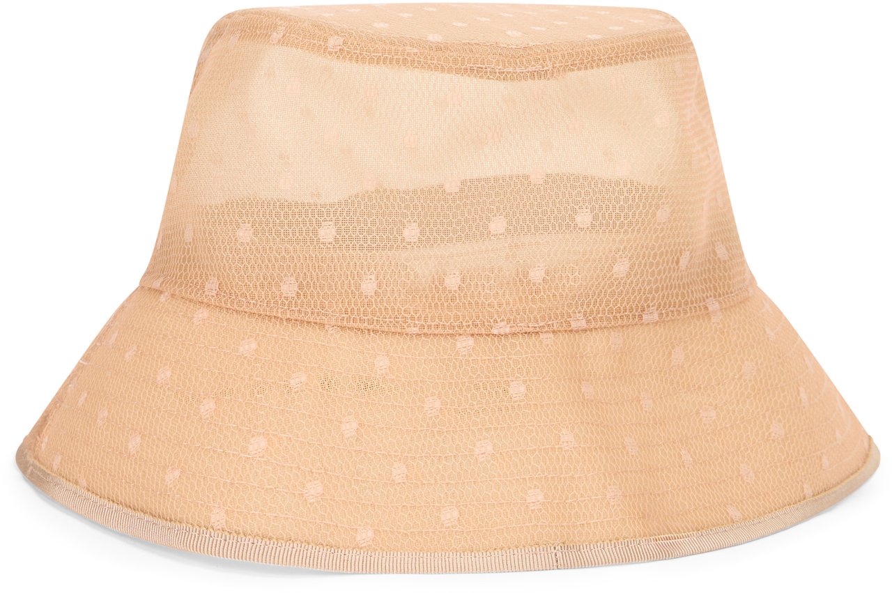 Valentino Bucket hat beige color in net, minimal and versatile Beige