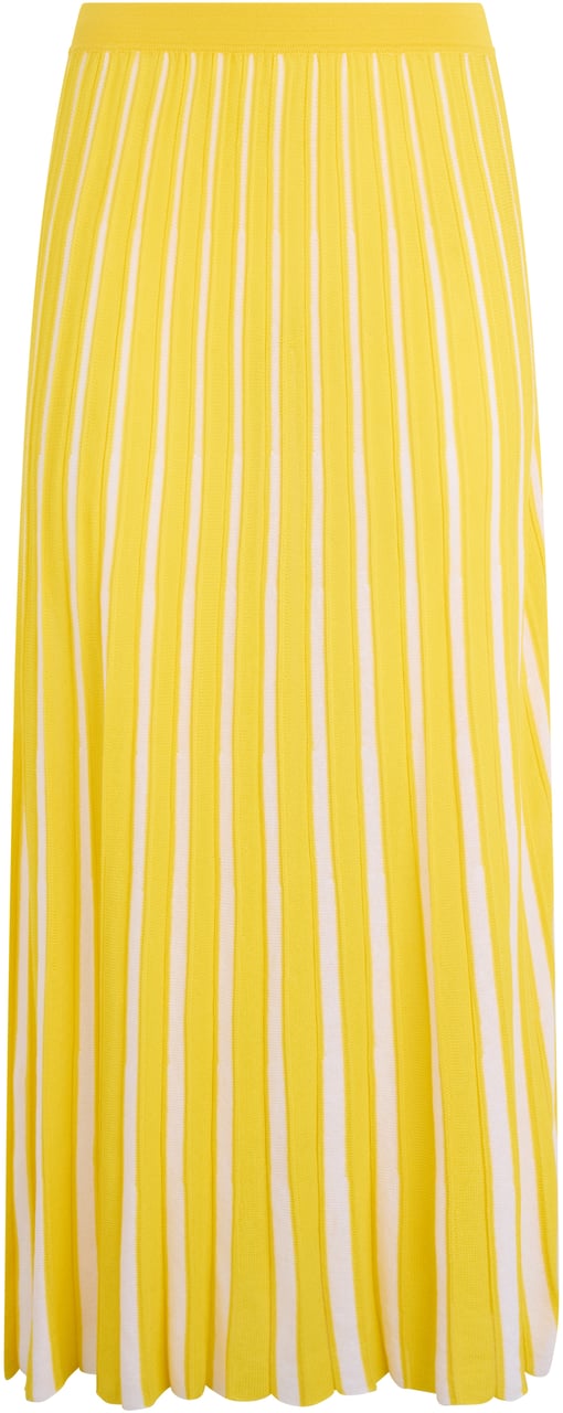 Valentino Yellow pleated skirt, casual and versatile Geel