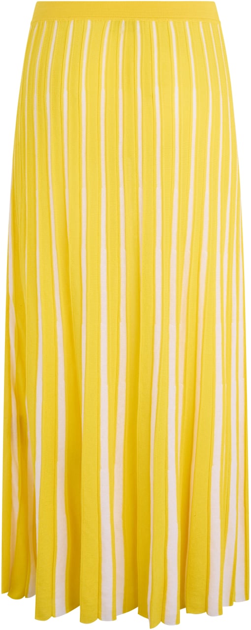 Valentino Yellow pleated skirt, casual and versatile Geel