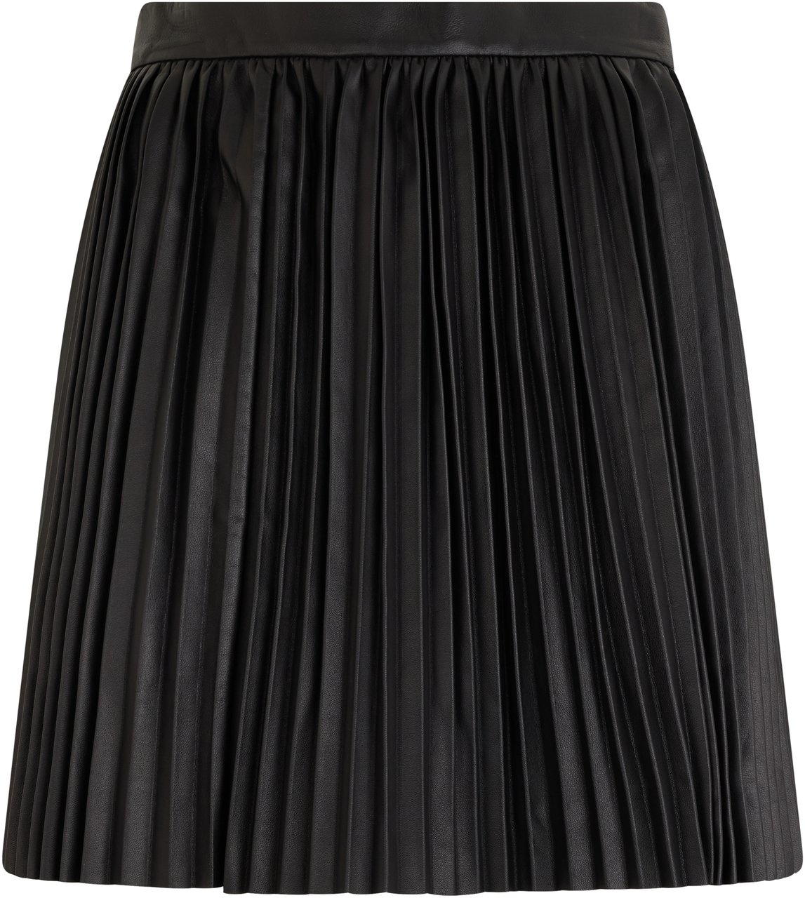 Valentino Black pleated leather skirt, lightweight and versatile Zwart