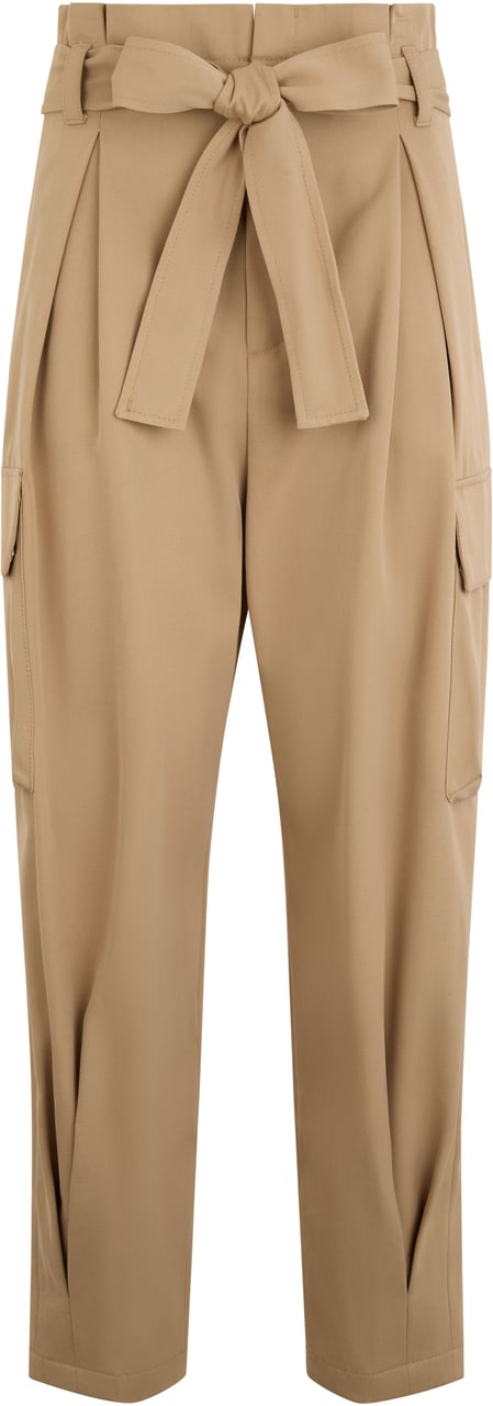 Valentino Beige lightweight pants with a high waist chic. Beige
