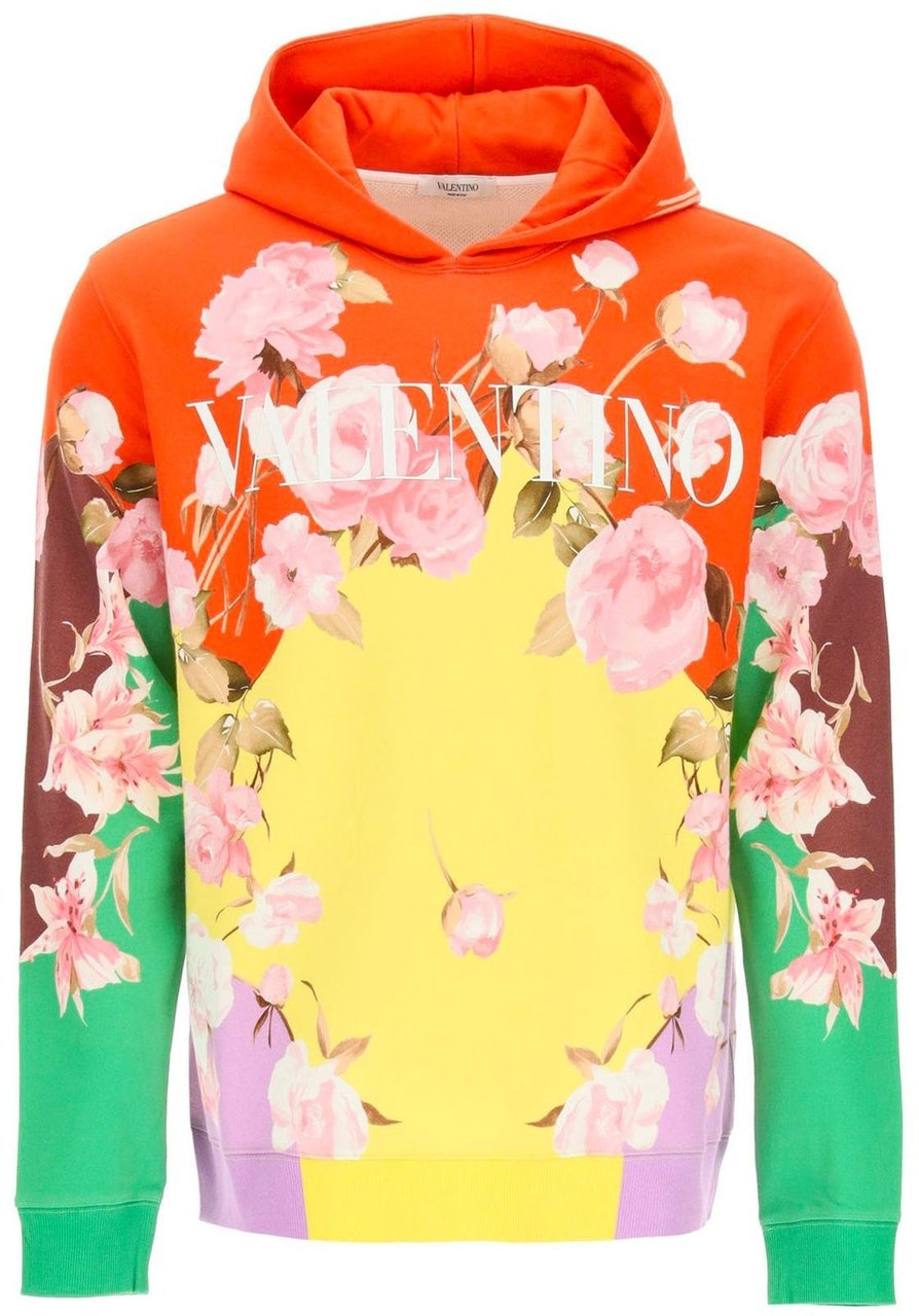 Valentino Valentino Logo Hooded Sweatshirt Geel