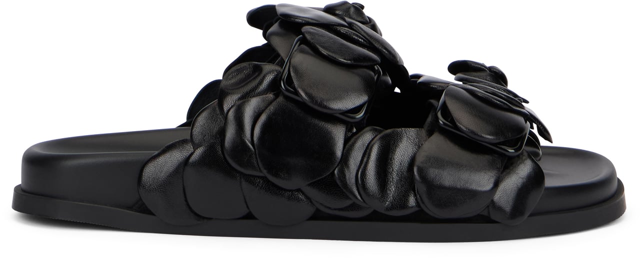 Valentino Leather slides Zwart