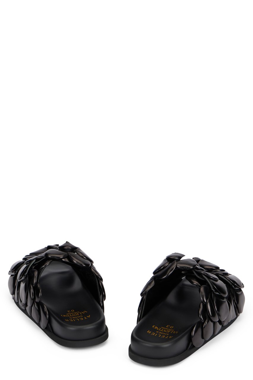 Valentino Leather slides Zwart