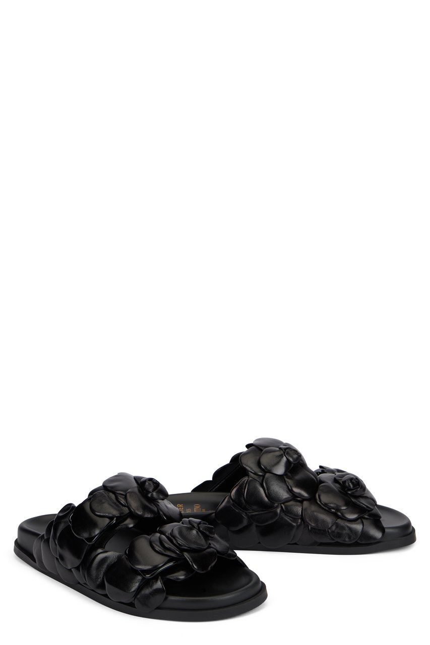 Valentino Leather slides Zwart