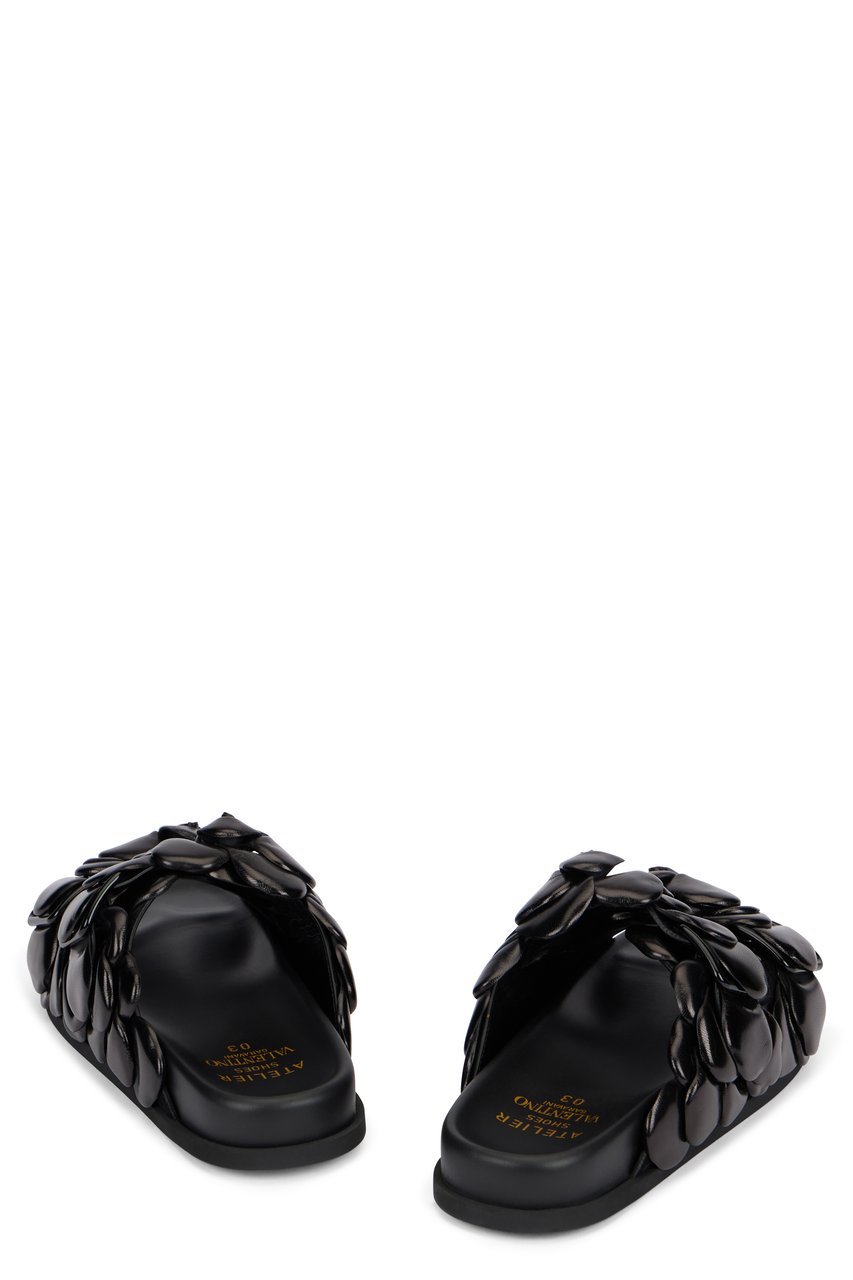 Valentino Leather slides Zwart