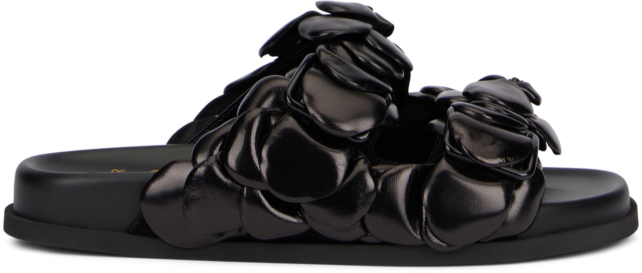 Valentino Leather slides Zwart