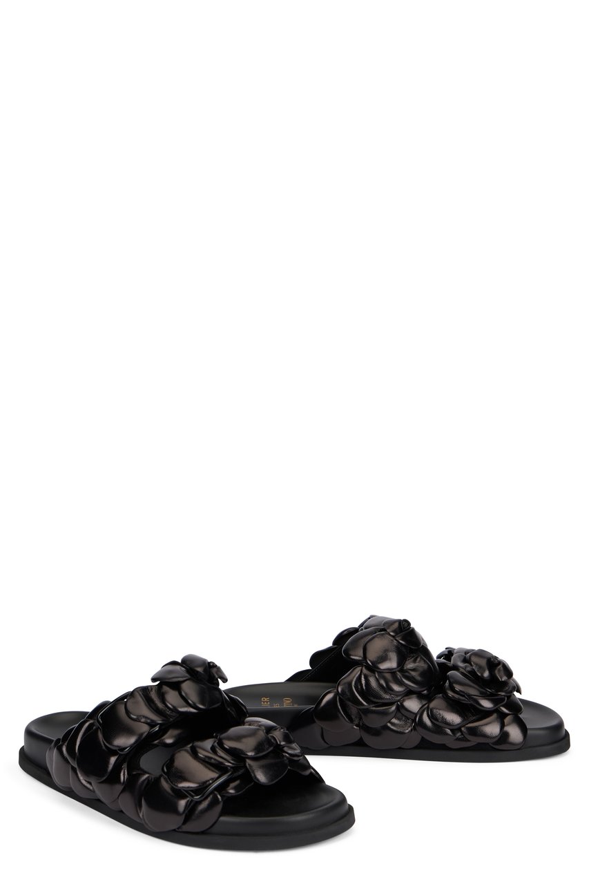 Valentino Leather slides Zwart