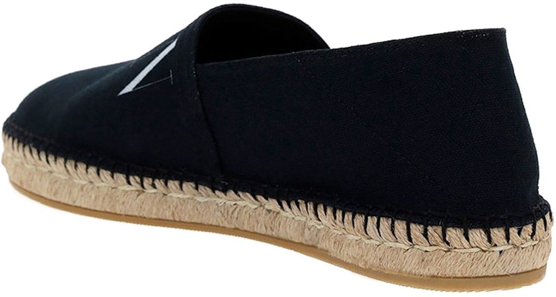 Valentino Valentino Garavani Canvas Logo Espadrillas Zwart