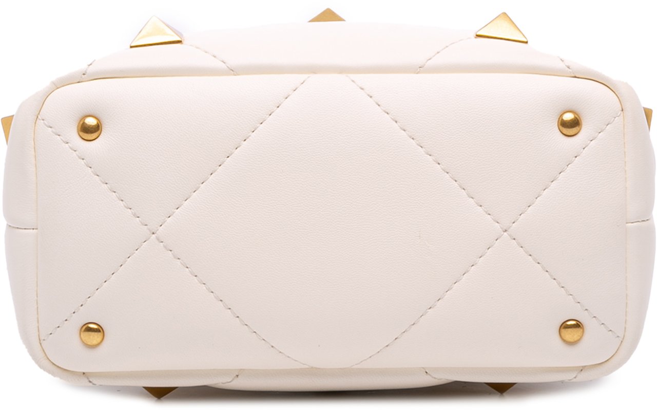 Valentino Small Nappa Roman Stud The Handle Bag Wit