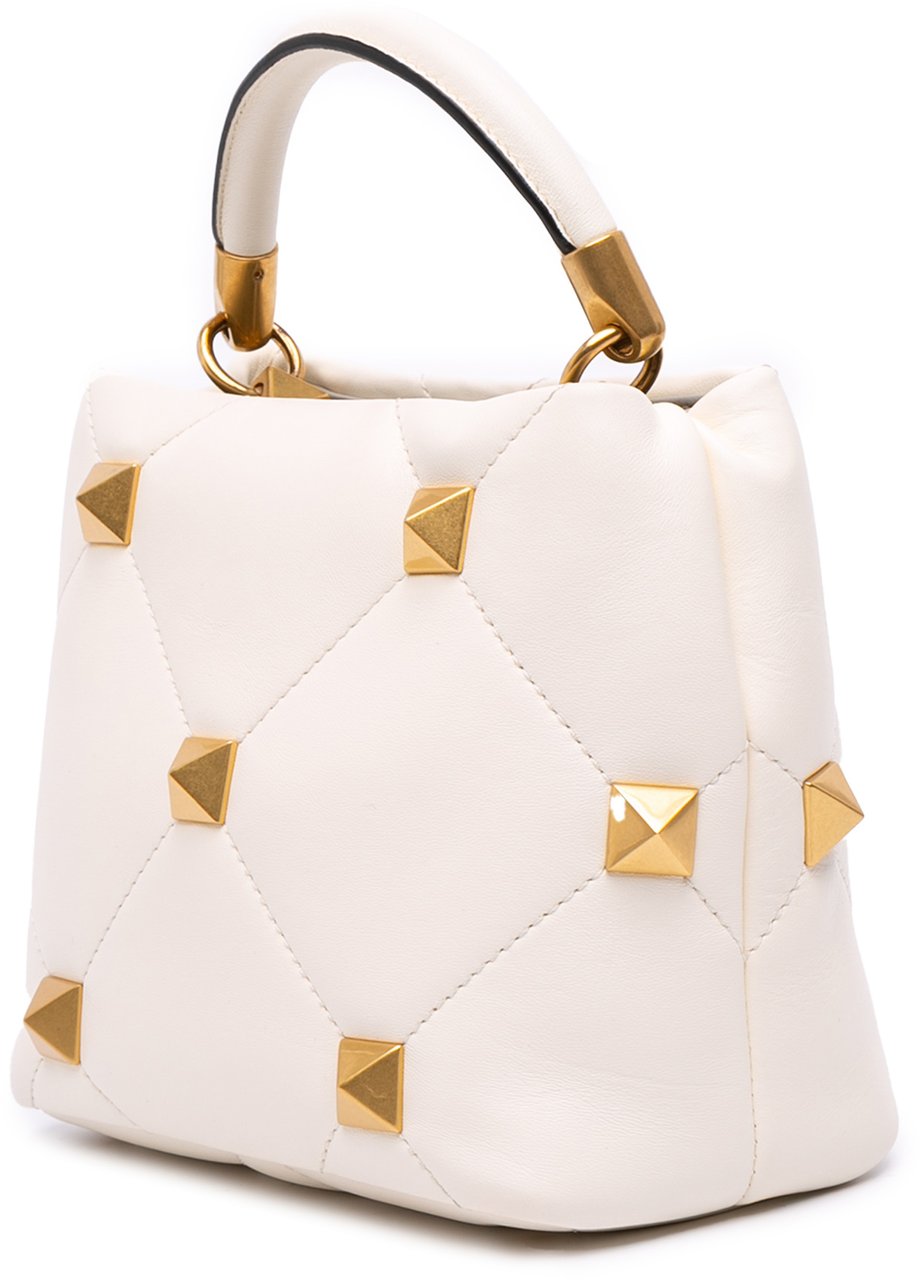 Valentino Small Nappa Roman Stud The Handle Bag Wit