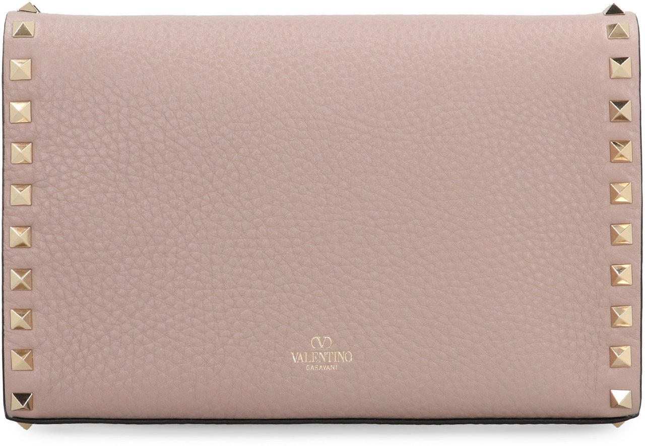 Valentino Rockstud Piccola Leather crossbody bag Neutraal