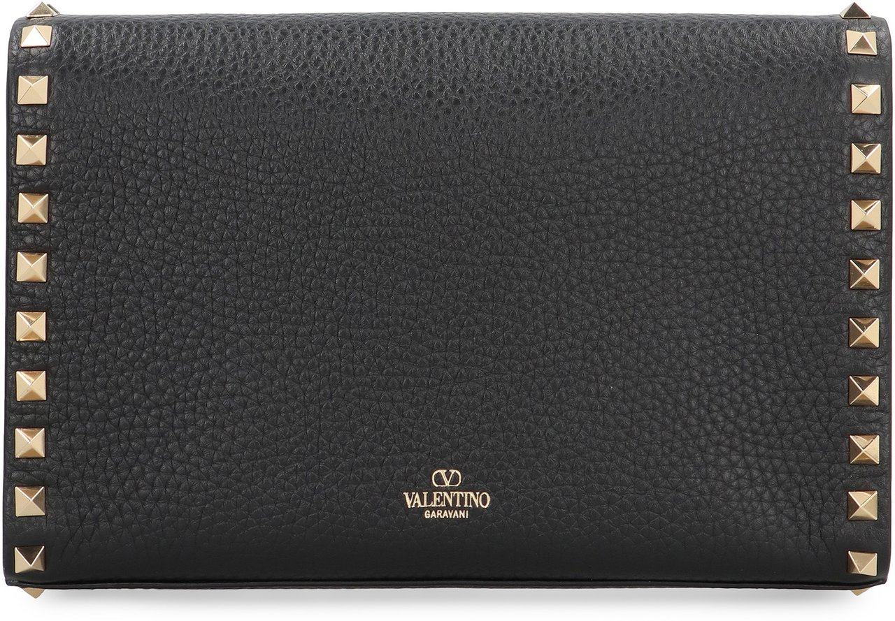 Valentino Rockstud small leather crossbody bag Zwart