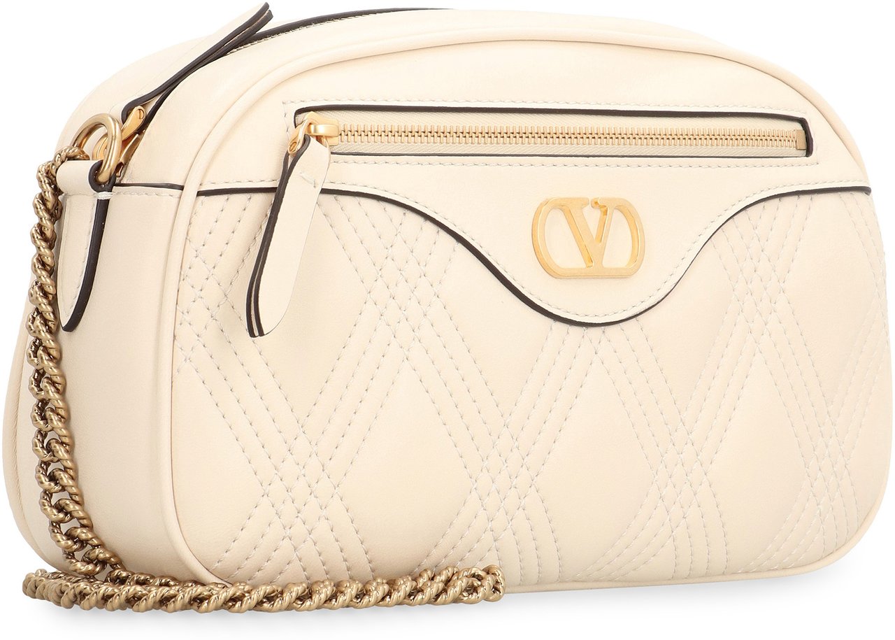 Valentino Quiltie 67 leather shoulder bag Wit