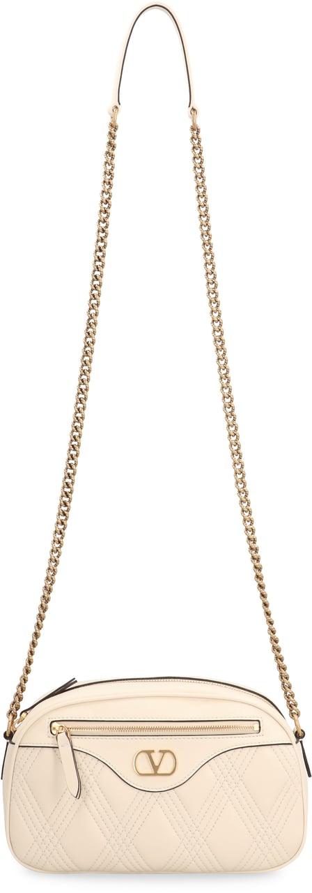 Valentino Quiltie 67 leather shoulder bag Wit