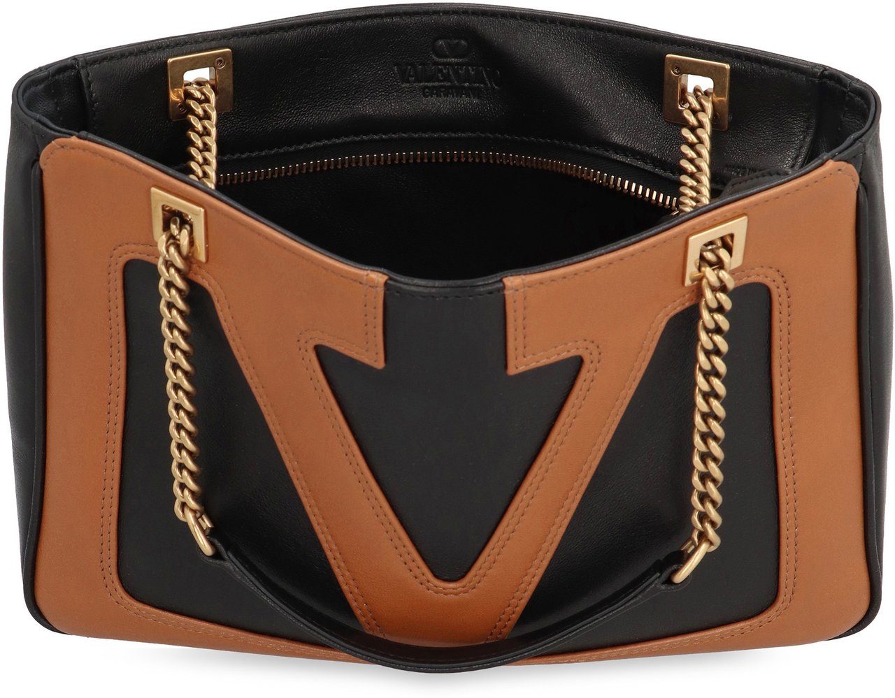 Valentino Viva Superstar Piccola Smooth leather tote bag Zwart