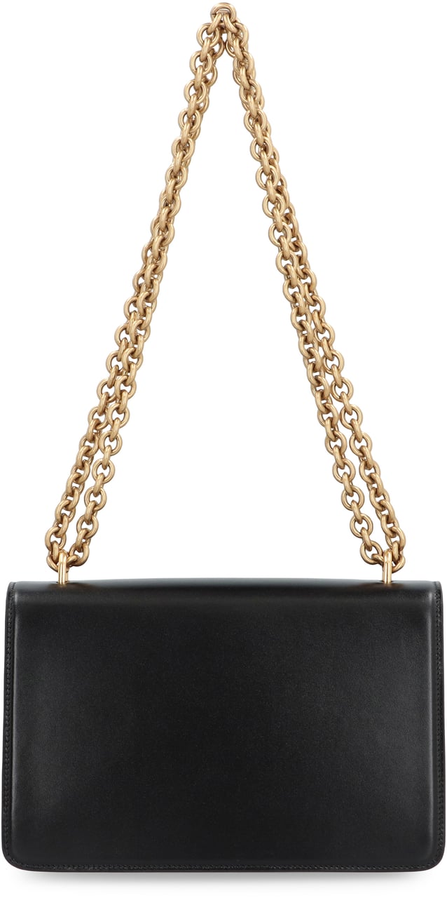 Valentino Vain leather shoulder bag Zwart