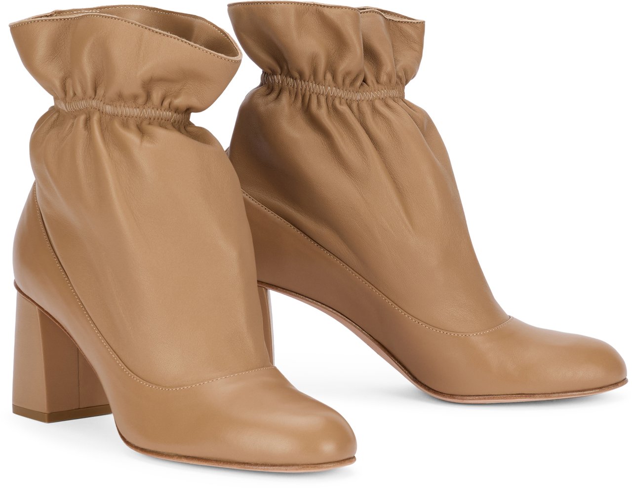 Valentino Beige ankle boot with heel, elegant and versatile. Beige