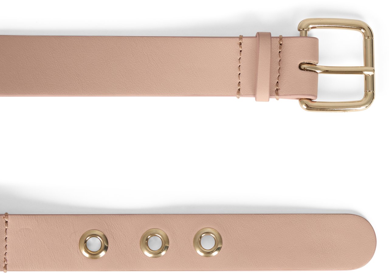 Valentino Elegant pale pink belt with an elegant and functional cardholder purse. Neutraal