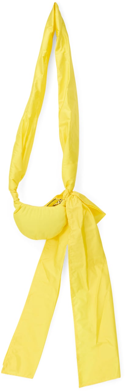 Valentino Elegant small yellow pouch with decorative bow. Geel