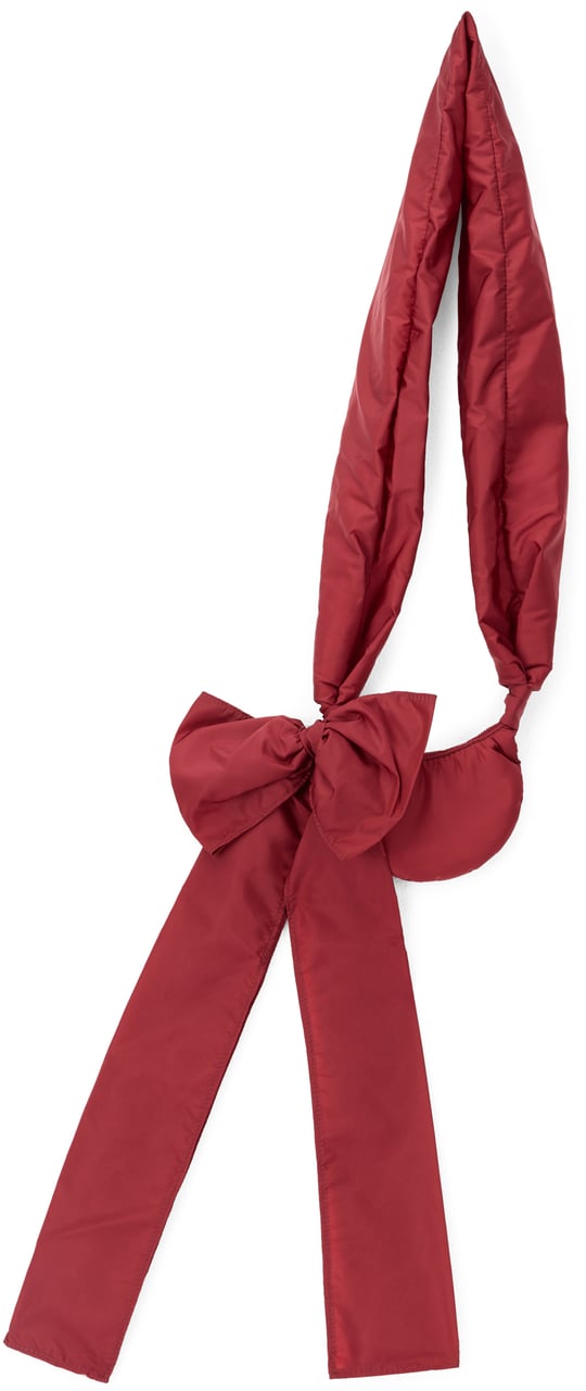 Valentino Elegant small shoulder bag in marsupial style in burgundy color. Rood