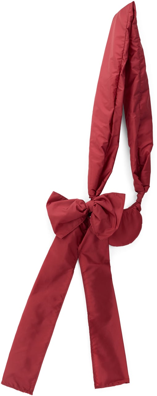 Valentino Elegant small shoulder bag in marsupial style in burgundy color. Rood