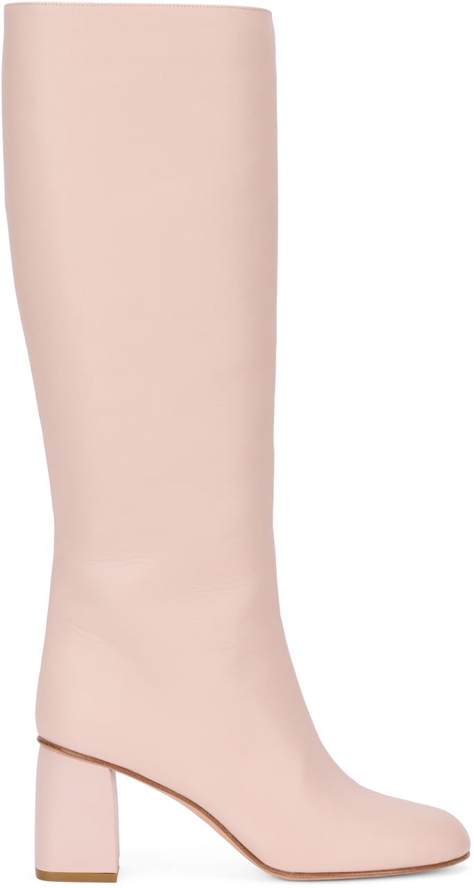 Valentino Tall pale pink boot, elegant, comfortable and versatile. Neutraal