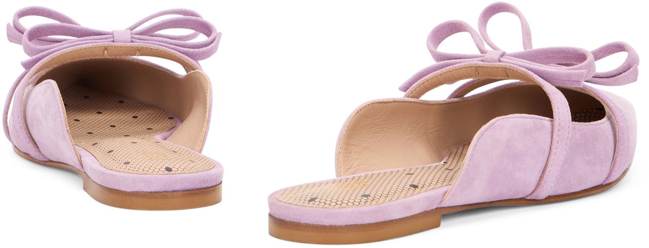 Valentino Purple elegant open ballerinas at the back, daily comfort assured. Paars