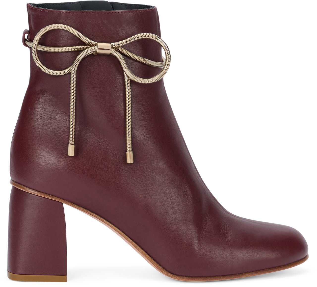 Valentino Heeled boots in shades of burgundy, elegant and versatile. Rood
