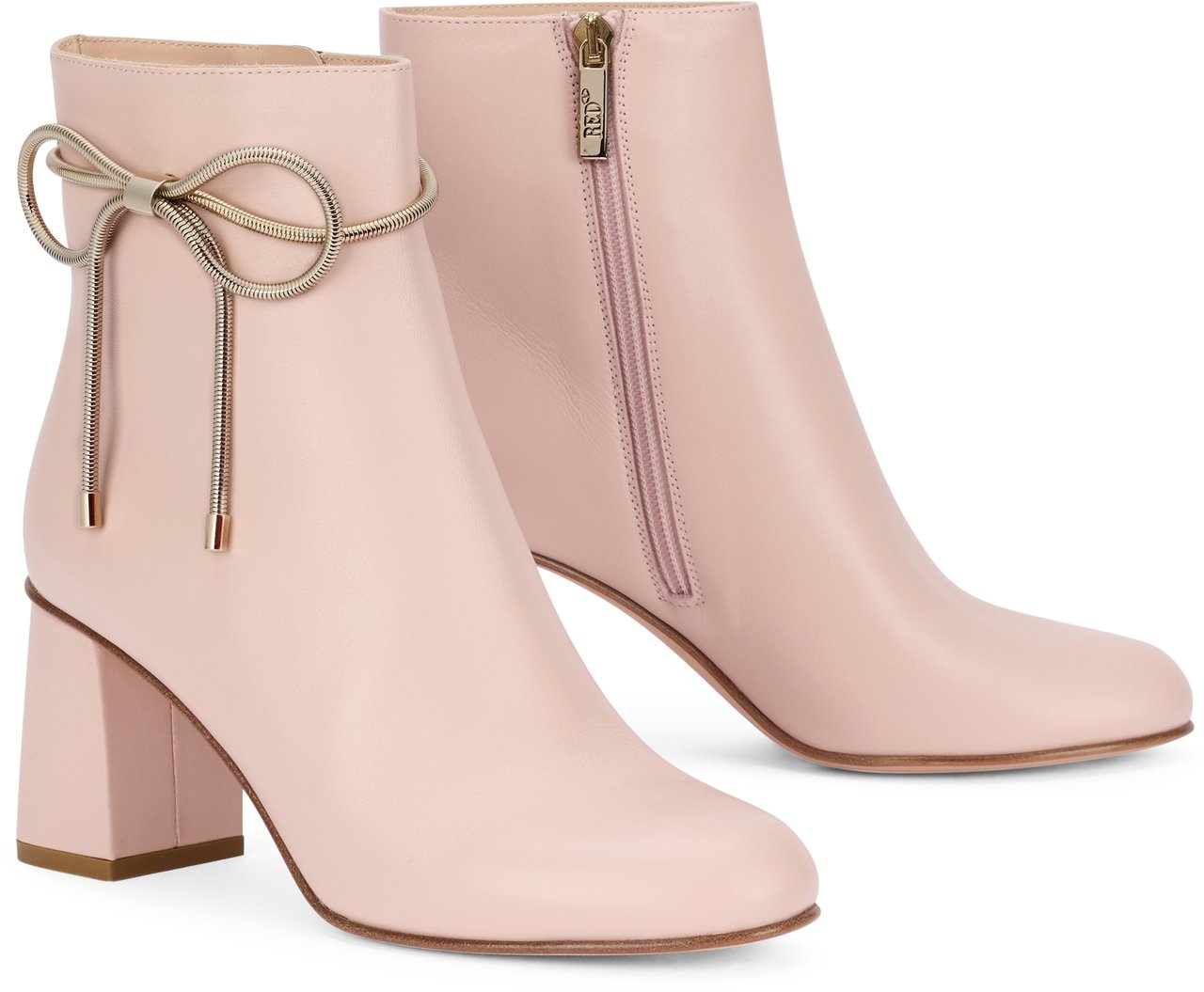 Valentino Ankle boots in pale pink color with mid heel. Neutraal