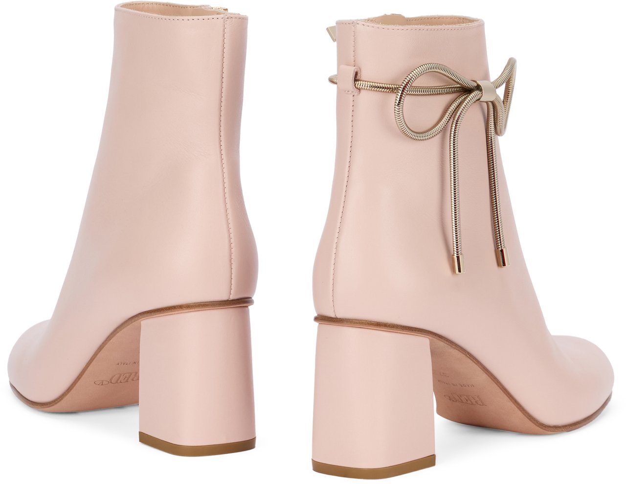 Valentino Ankle boots in pale pink color with mid heel. Neutraal