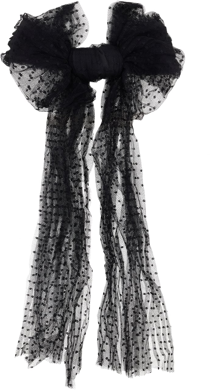 Valentino Elegant black hairband with mesh details. Zwart