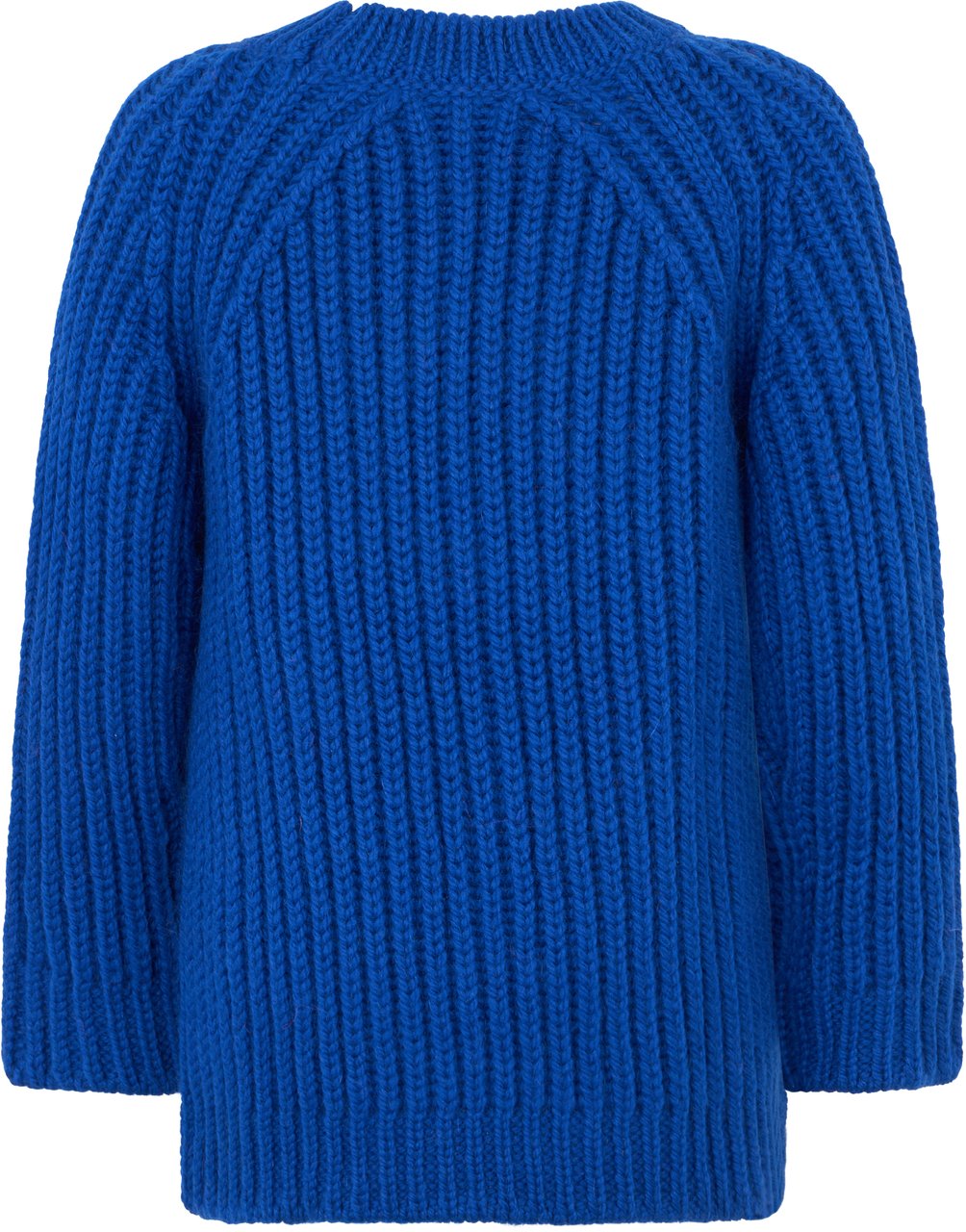 Valentino Blue sweater with round neck, minimal and versatile. Blauw