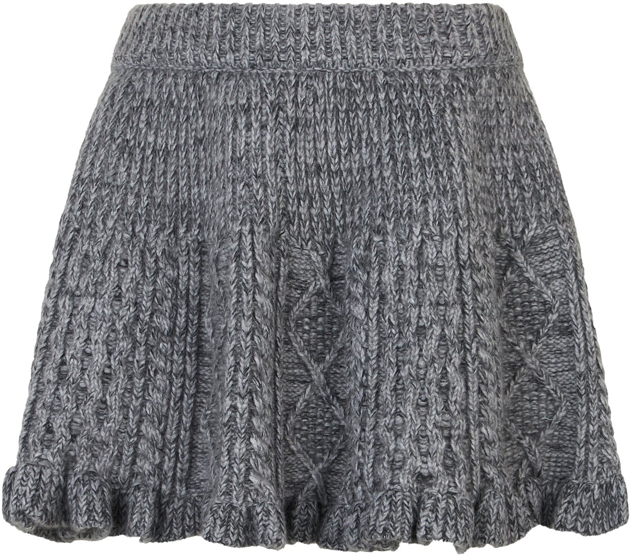 Valentino Short circular skirt in shades of gray, elegant and versatile. Grijs