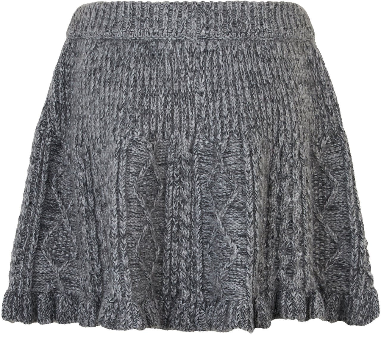 Valentino Short circular skirt in shades of gray, elegant and versatile. Grijs