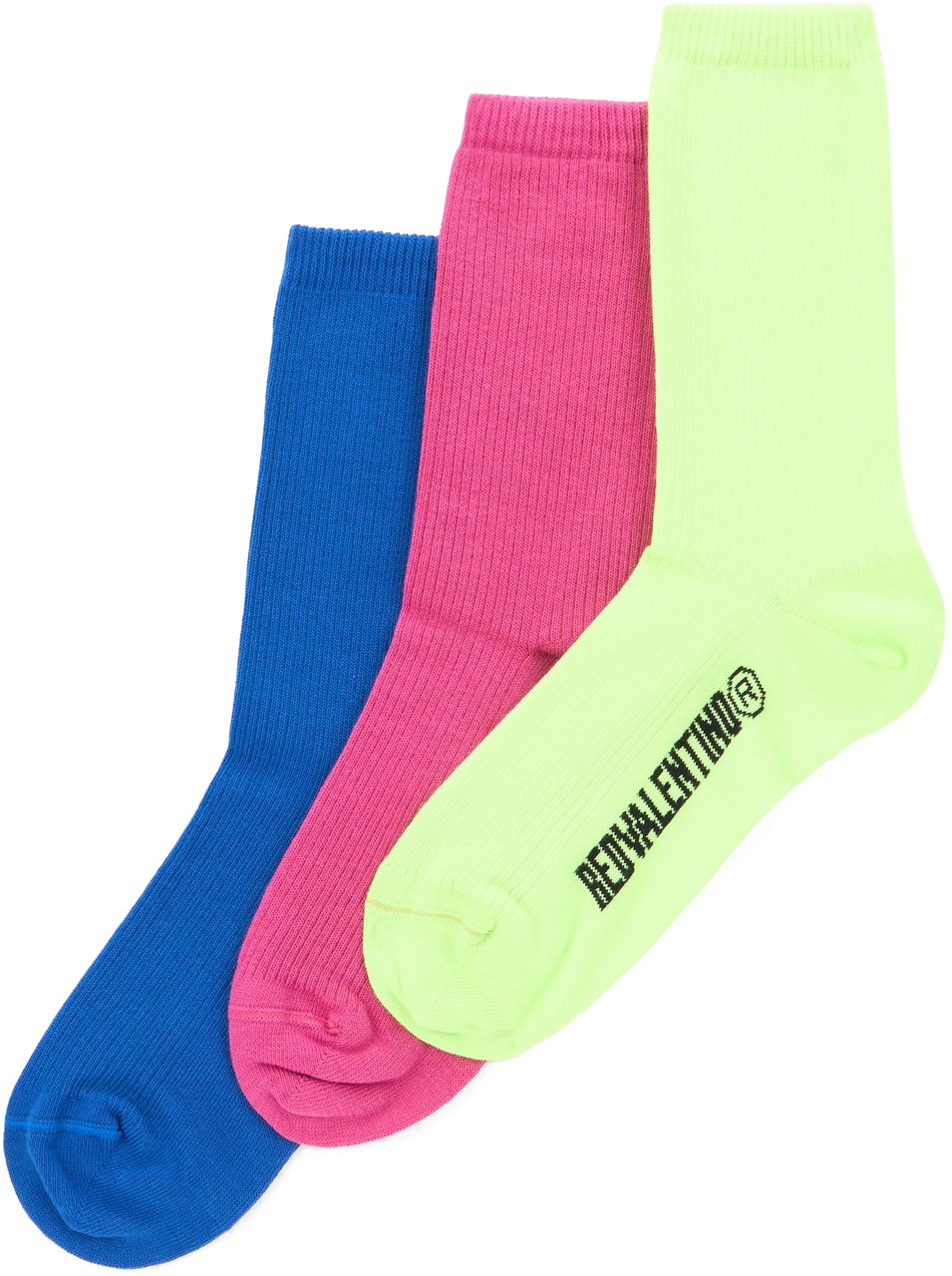Valentino Set of three vibrant colored socks. Blauw