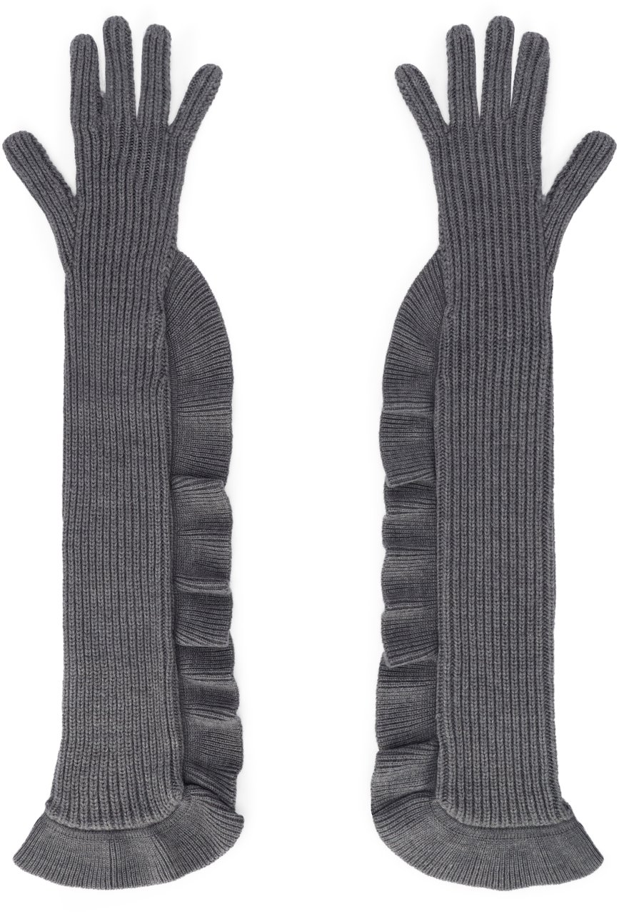 Valentino Elegant and versatile gray gloves. Grijs