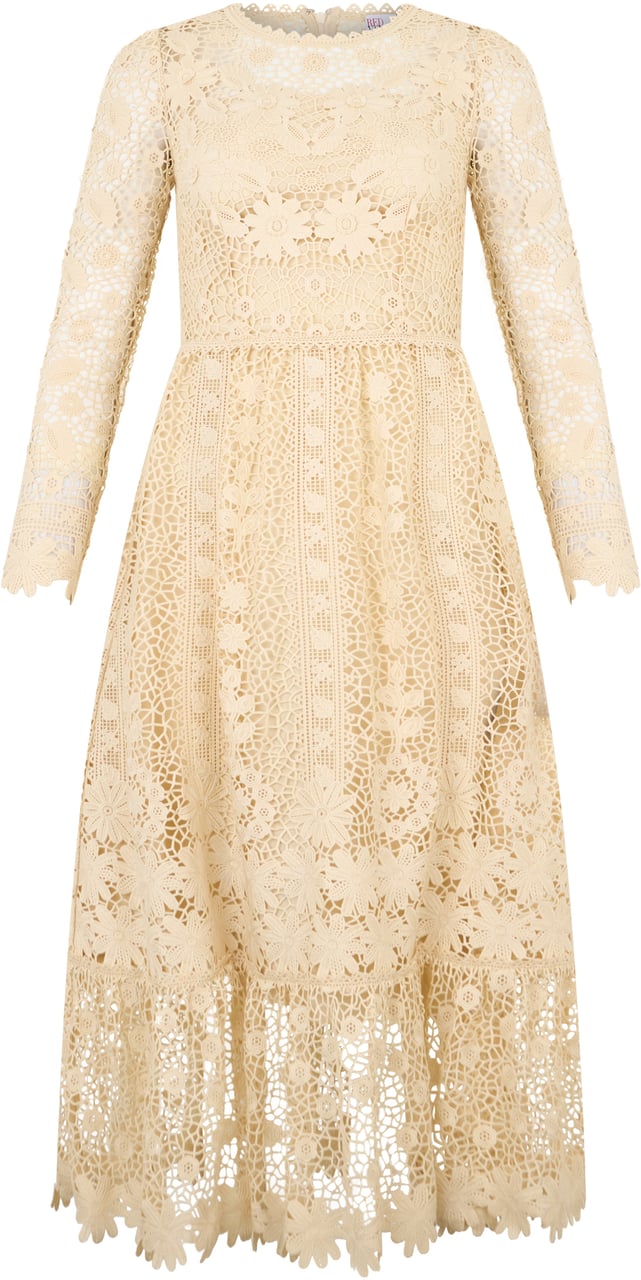 Valentino Elegant long dress in refined fabric in beige color. Beige