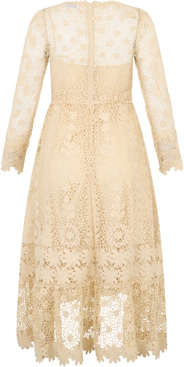 Valentino Elegant long dress in refined fabric in beige color. Beige