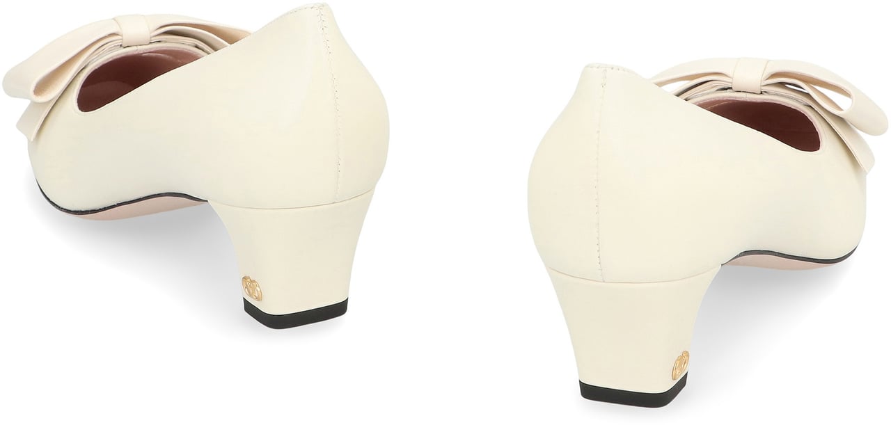 Valentino Bowow leather pumps Neutraal