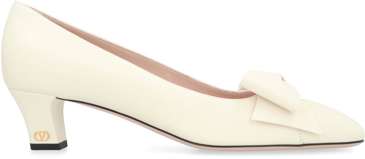 Valentino Bowow leather pumps Neutraal