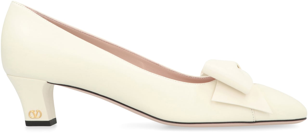 Valentino Bowow leather pumps Neutraal