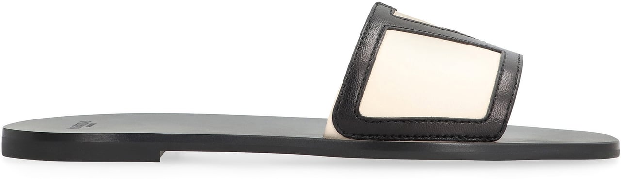 Valentino Viva Superstar Leather slides Wit