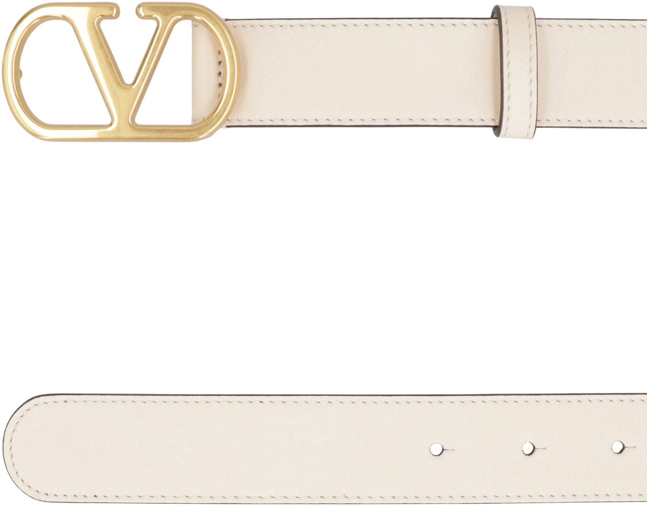 Valentino Vlogo Signature leather belt Wit