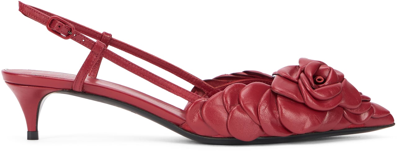 Valentino Elegant pointed slingback with heel Rood
