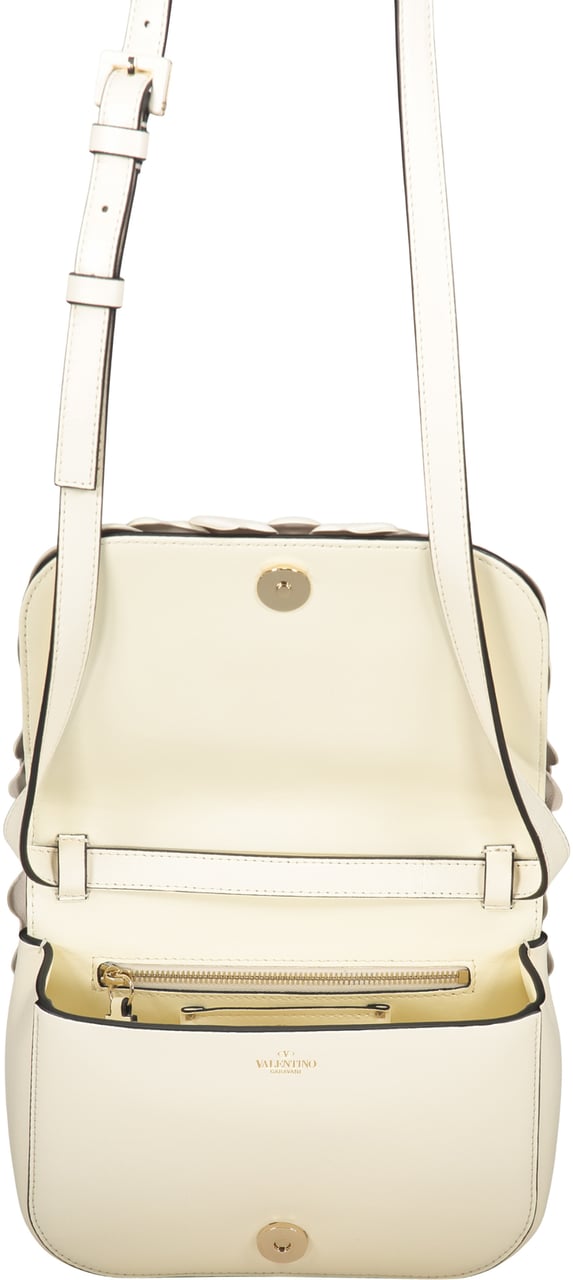 Valentino Elegant shoulder bag in leather Neutraal