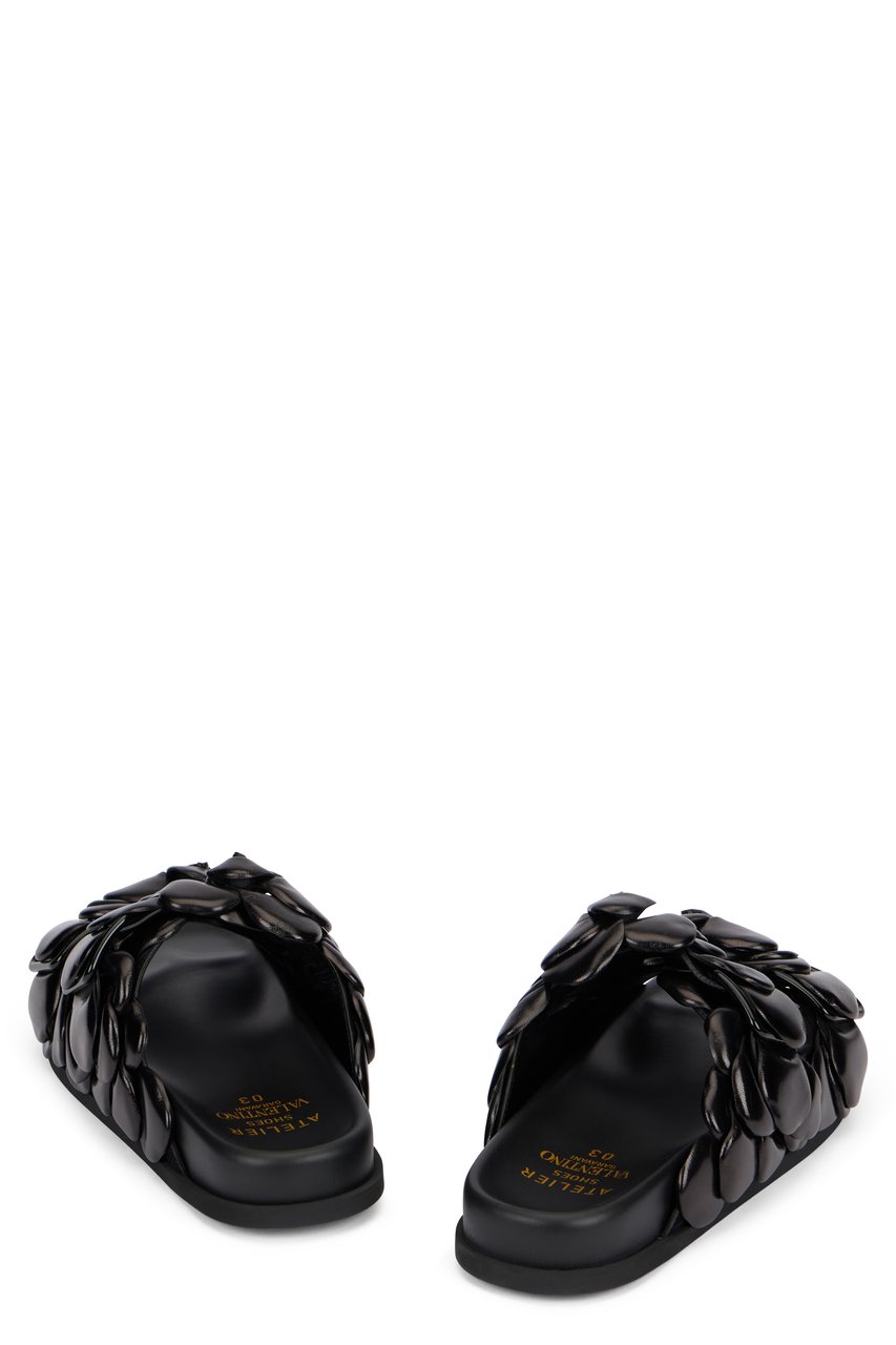 Valentino Slides in leather Zwart