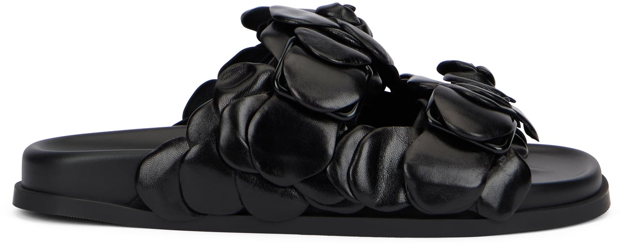 Valentino Slides in leather Zwart