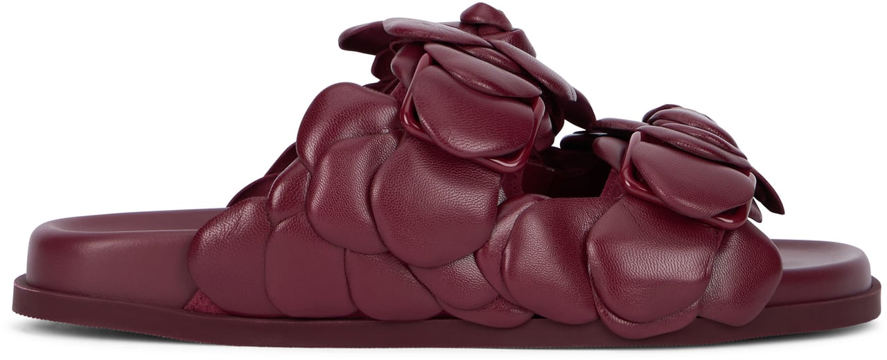 Valentino Slides in leather Rood